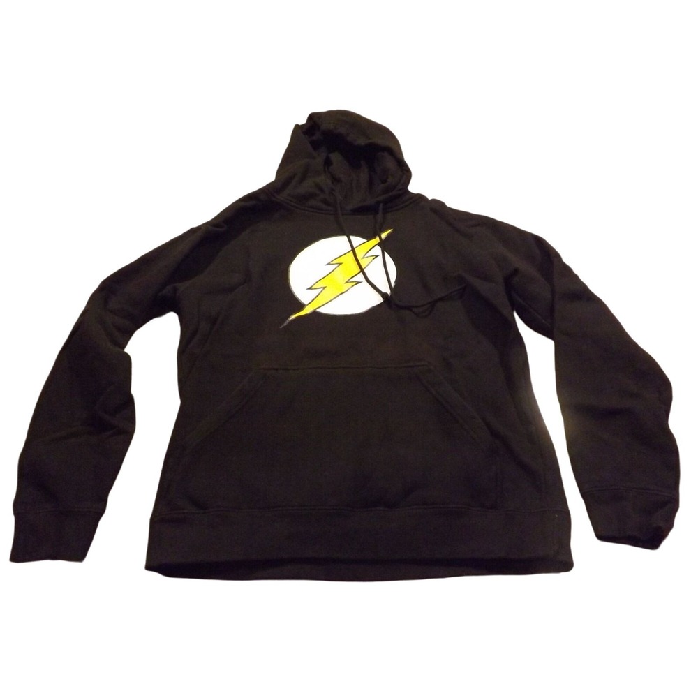 DC Comics The Flash Delta Fleece Hoodie Mens Sz M Super Hero Graphic Long Sleeve